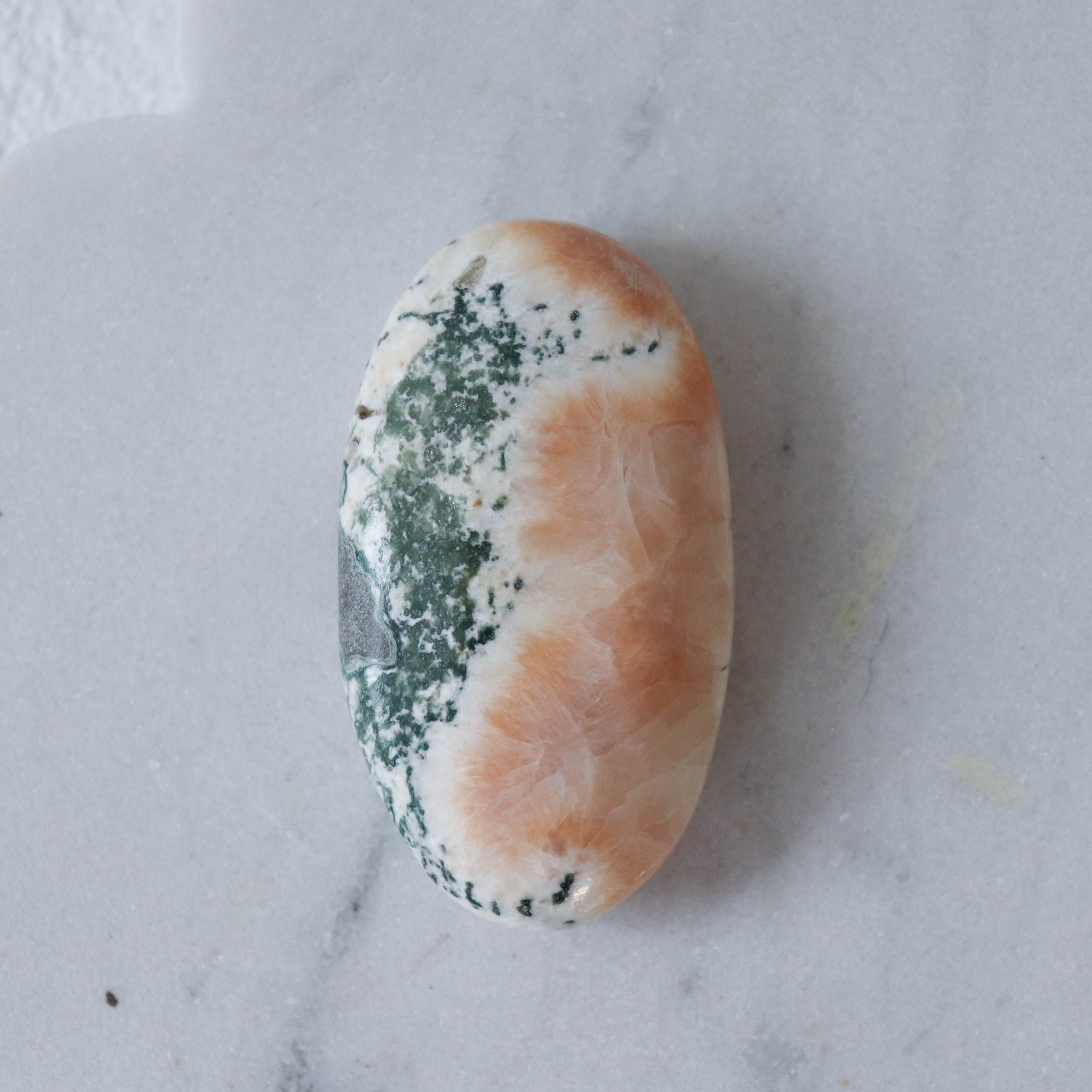 Heulandite & Moss Agate Palm #4