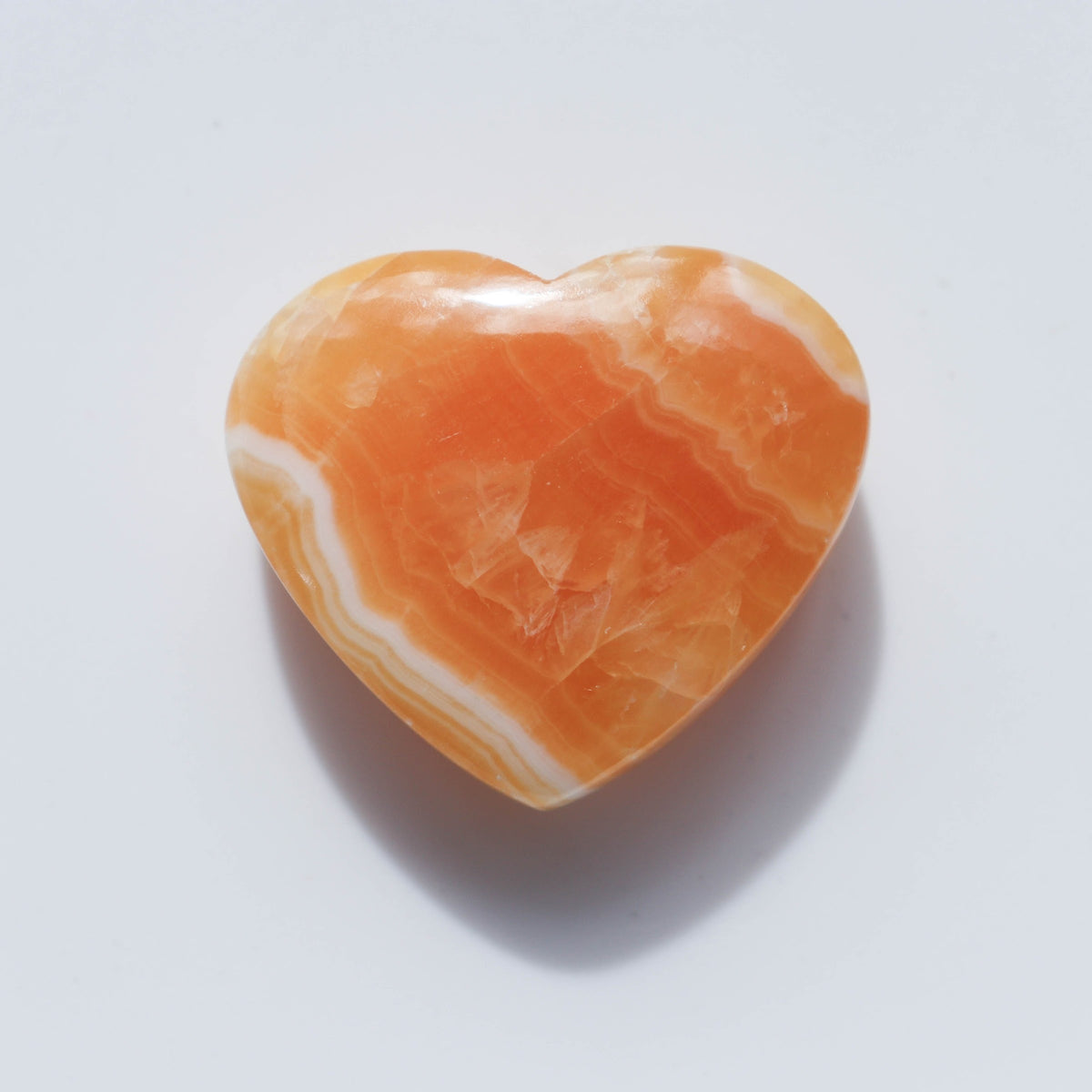 Orange Calcite Heart #1