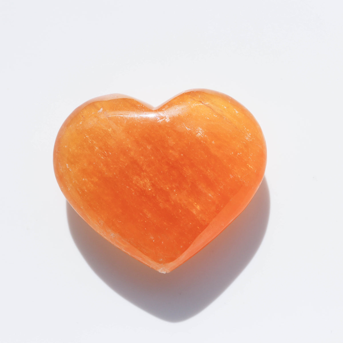 Orange Calcite Heart #2