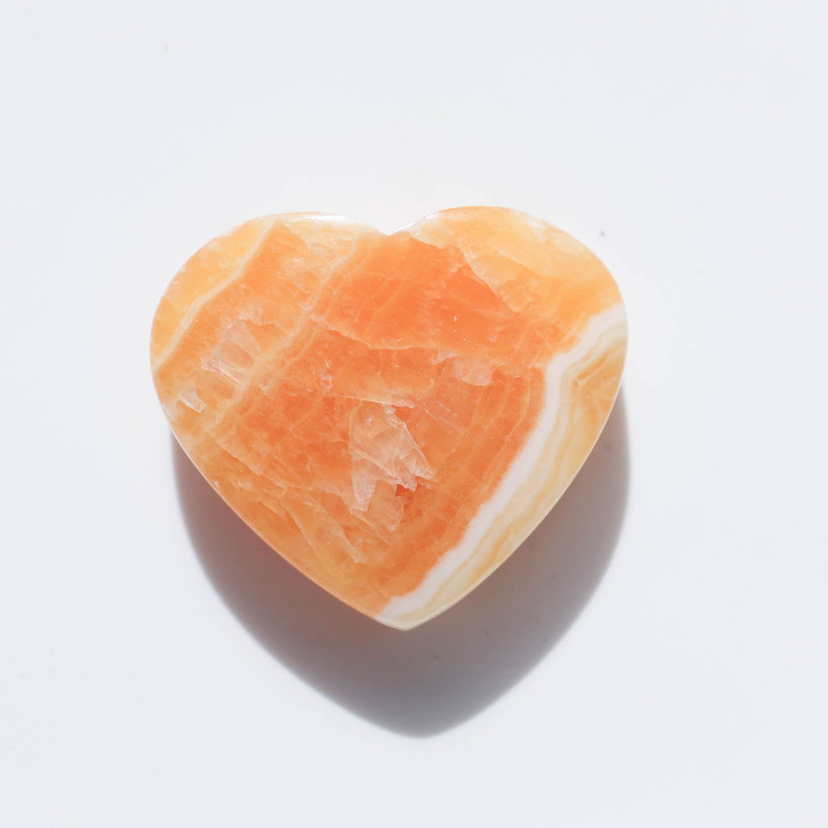 Orange Calcite Heart #2