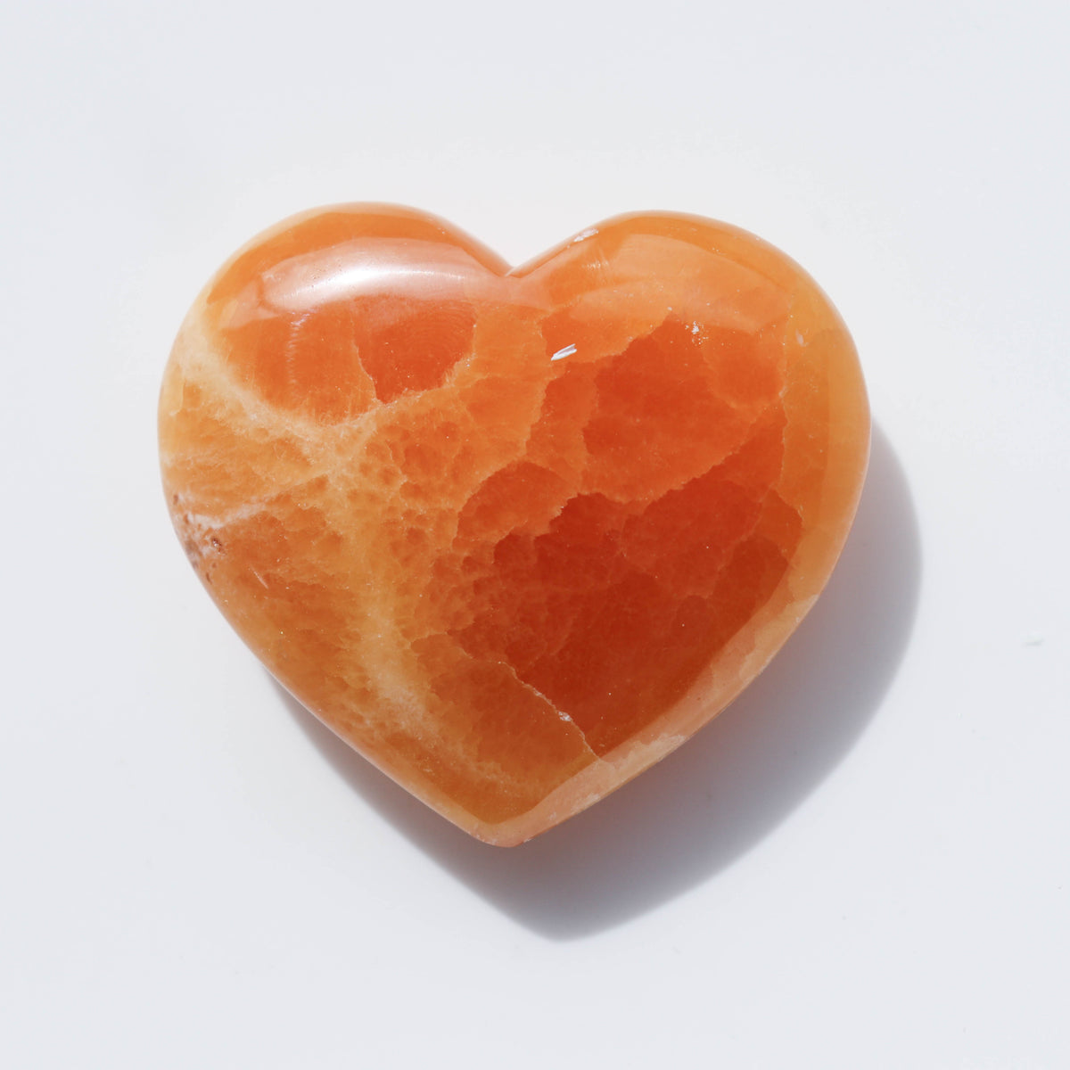 Orange Calcite Heart #3