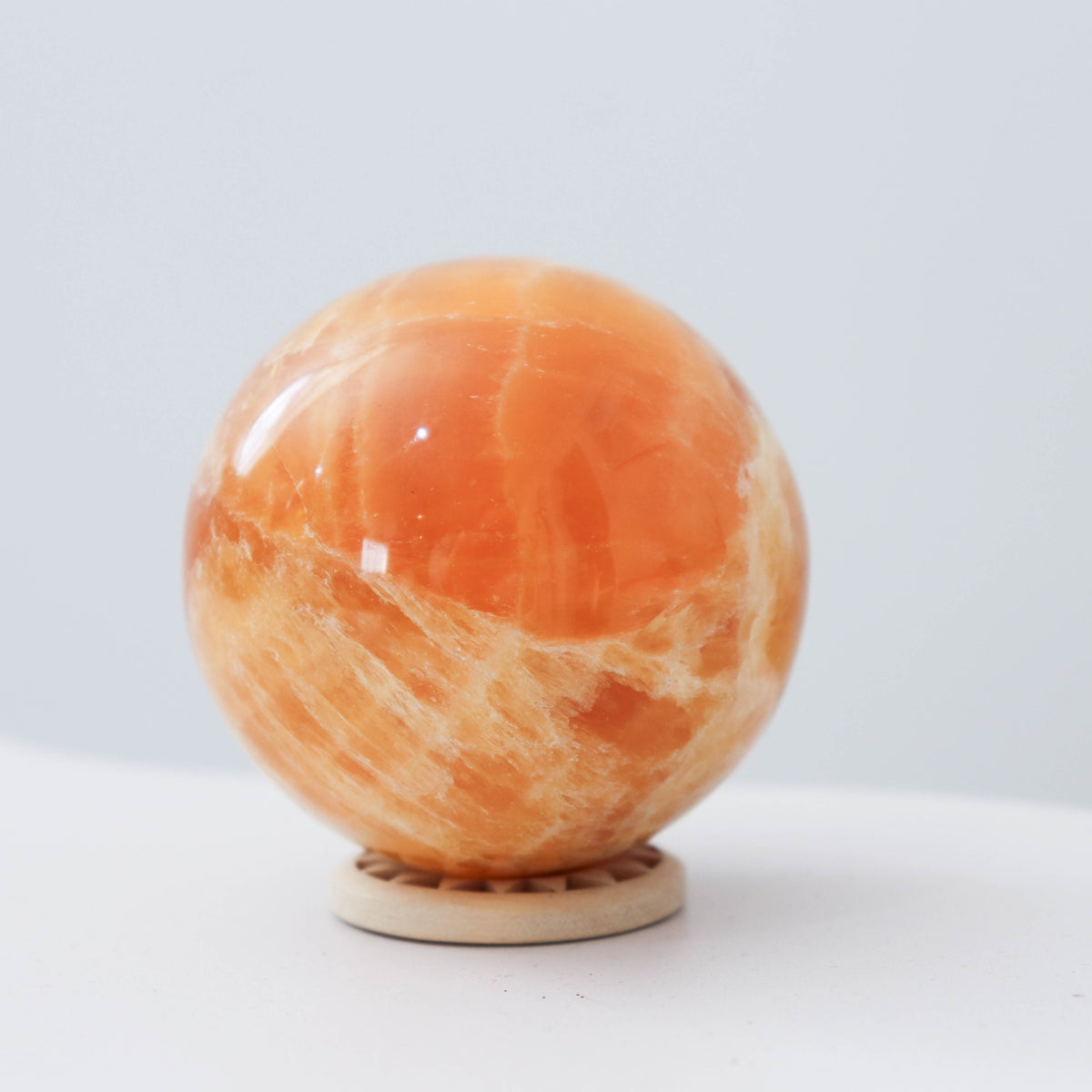 Orange Calcite Sphere #1
