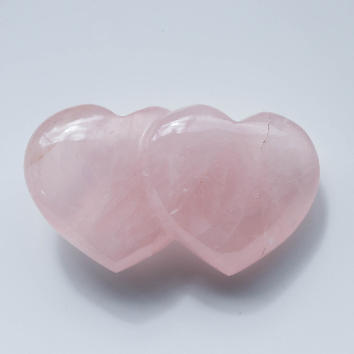 Rose Quartz Double Heart #1