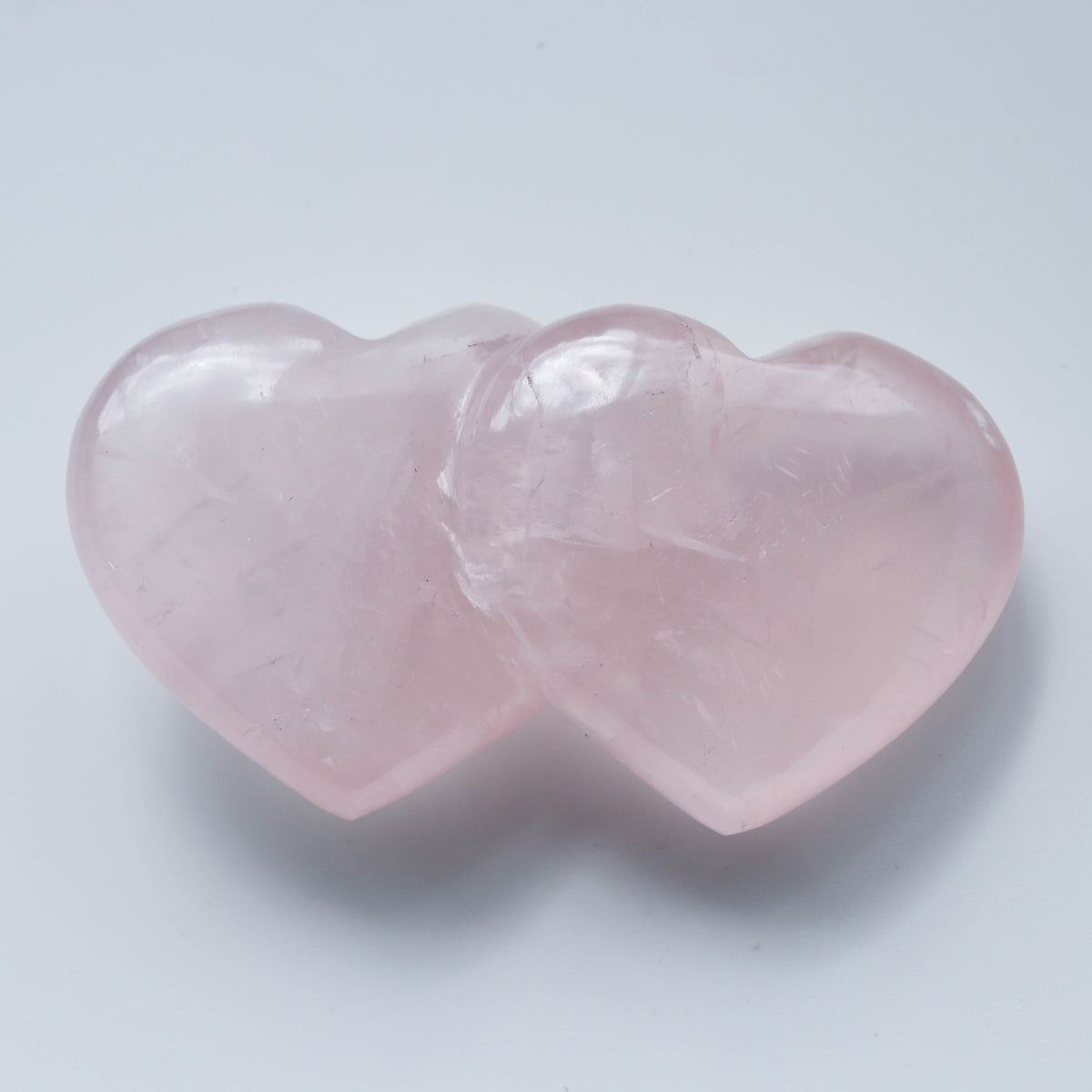 Rose Quartz Double Heart #2