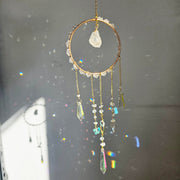 Magical Clear Quartz Suncatcher Hoop