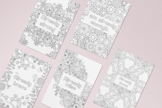 7 Affirmation Adult Colouring Sheets